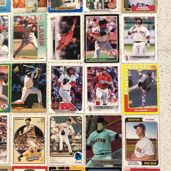 70 Boston Red Sox baseball cards Wade Boggs David Ortiz Sale Schwarber Clemens - Picture 9 of 10